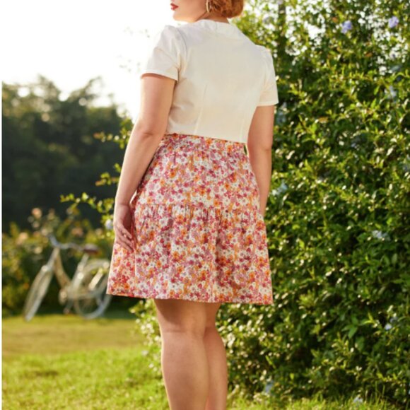 Dolls On Parade Tiered Skirt - Picture 2 of 3